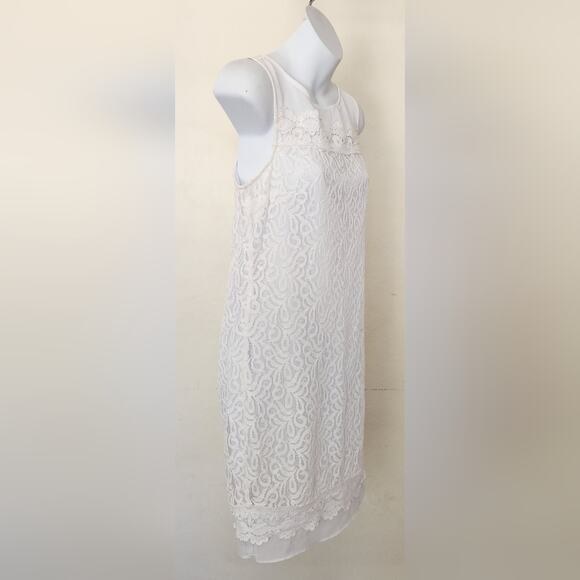 ELLEN TRACY WHITE LACE SHIFT DRESS SIZE 2 - Picture 7 of 14